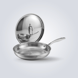 Aeion 24cm Stainless Steel Tri-Ply Fry Pan with SS Lid