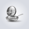 Aeion 20cm Stainless Steel Tri-Ply Fry Pan with SS Lid