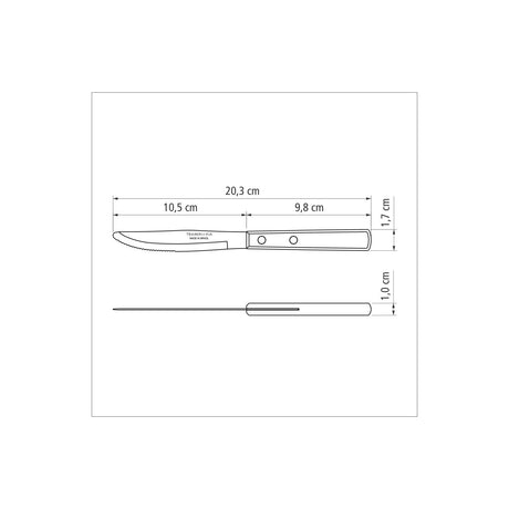 Polywood Steak Knife 10 cm/ 4in - Red
