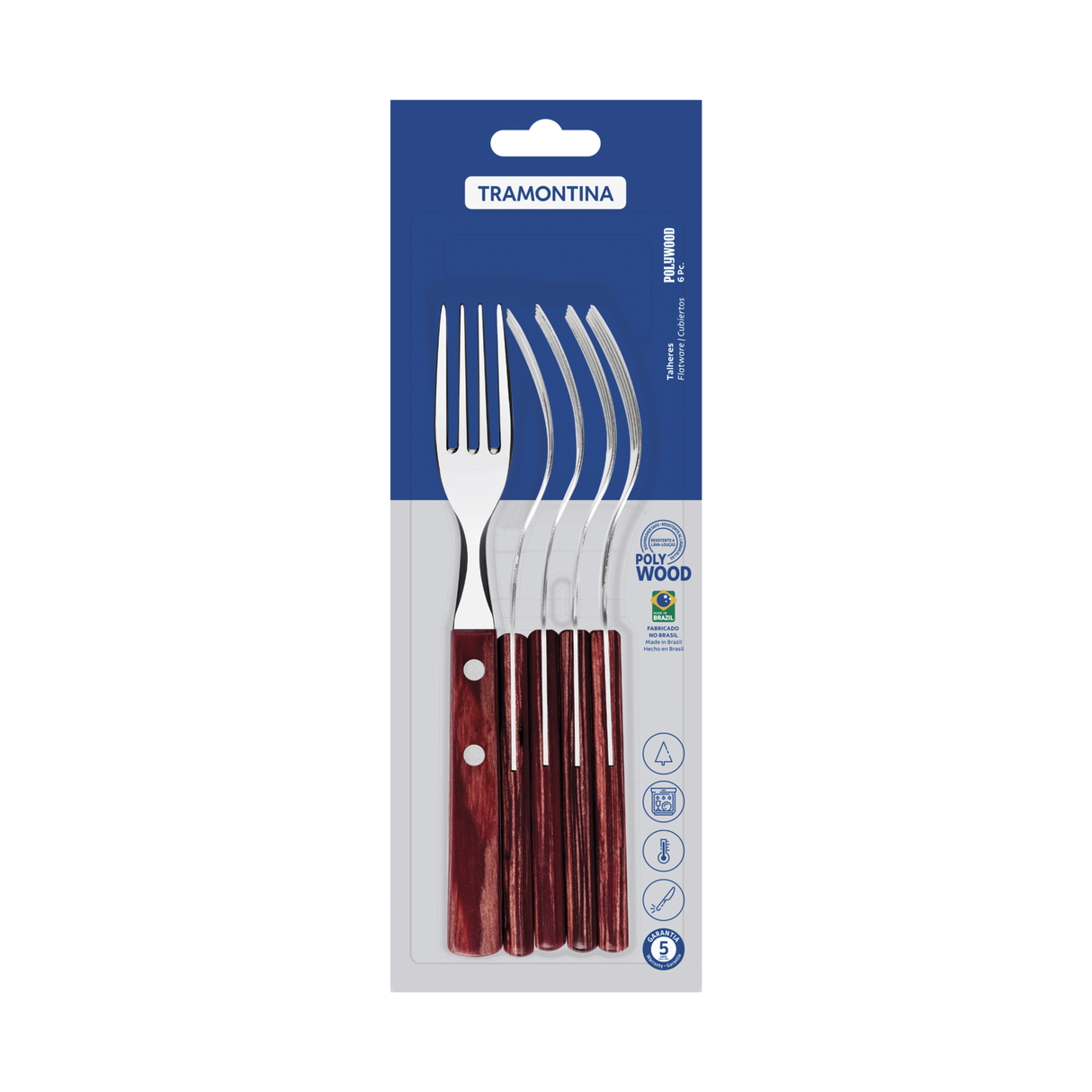 Polywood Forks Set 6Pc - Red