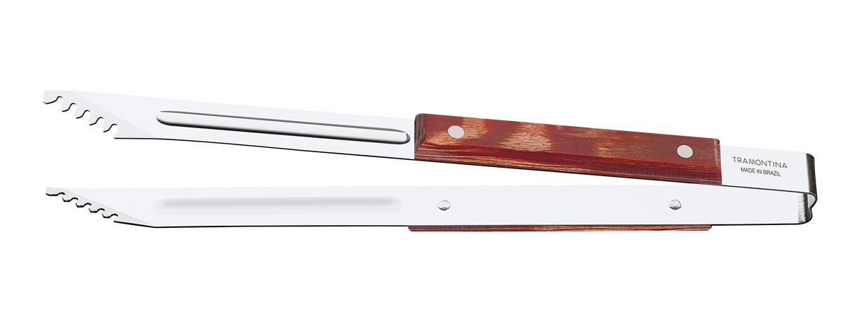 BBQ Kit with Stainless Steel Blades and Red Polywood Handles, with Cutting Board and Case, 8 Pieces