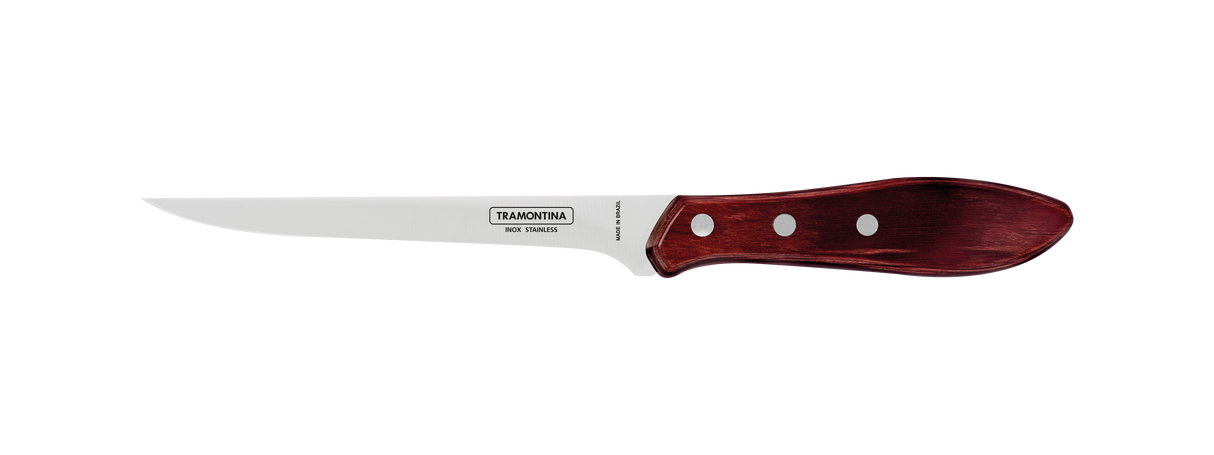 BBQ Kit with Stainless Steel Blades and Red Polywood Handles, with Cutting Board and Case, 8 Pieces