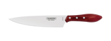 BBQ Kit with Stainless Steel Blades and Red Polywood Handles, with Cutting Board and Case, 8 Pieces