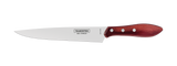 BBQ Kit with Stainless Steel Blades and Red Polywood Handles, with Cutting Board and Case, 8 Pieces