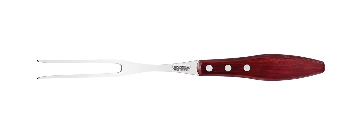 BBQ Kit with Stainless Steel Blades and Red Polywood Handles, with Cutting Board and Case, 8 Pieces