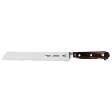Century Wood Bread Knife with Stainless Steel Blade and Treated Brown Wood Handle 8"