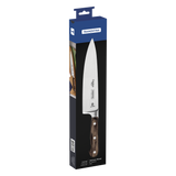 Century Wood Chef's Knife with Stainless Steel Blade and Treated Brown Wood Handle, 8"