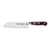 Century Wood Santoku Knife with Stainless Steel Blade and Treated Brown Wood Handle, 7"