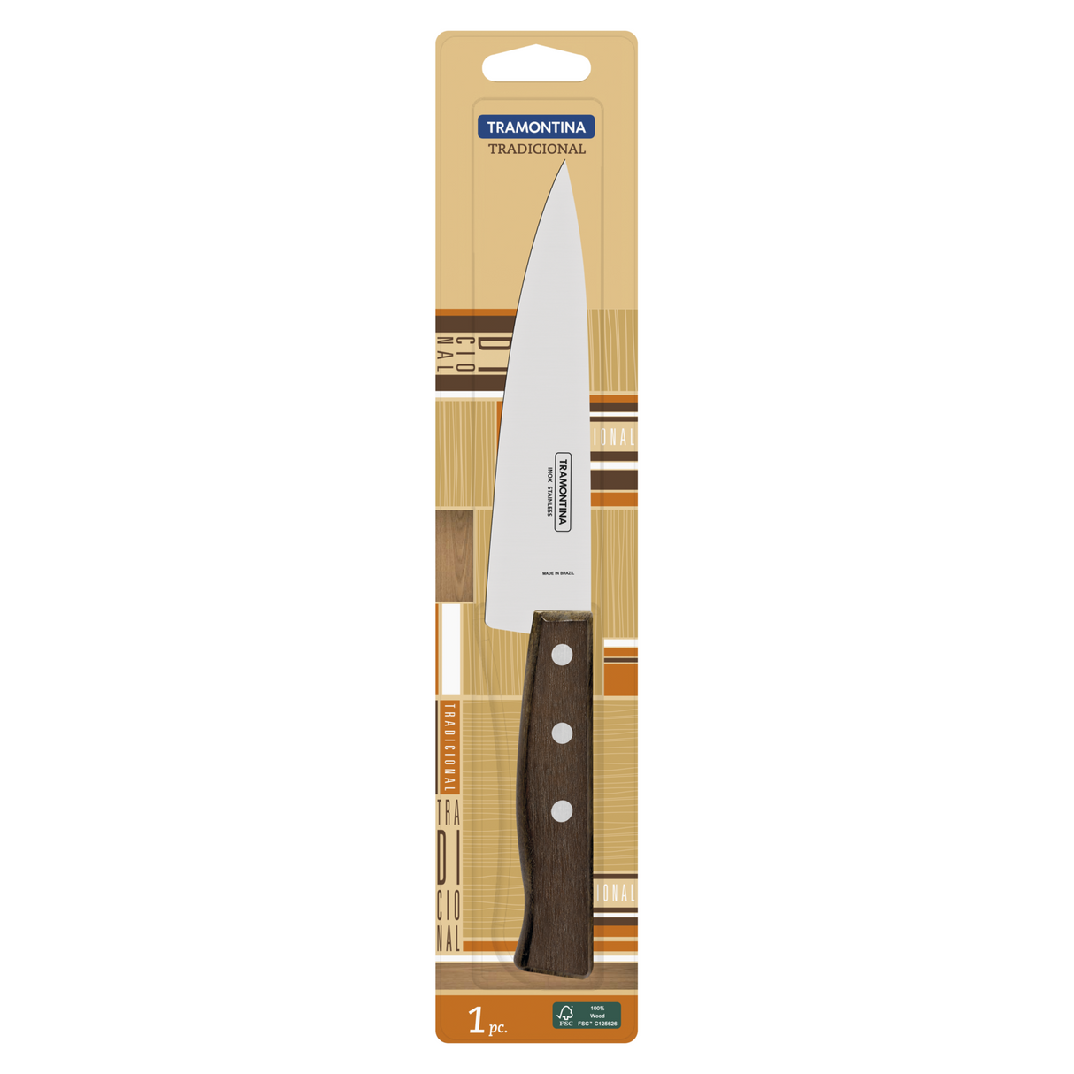 Tradicional Chef Knife 15 cm/ 6in - Wood