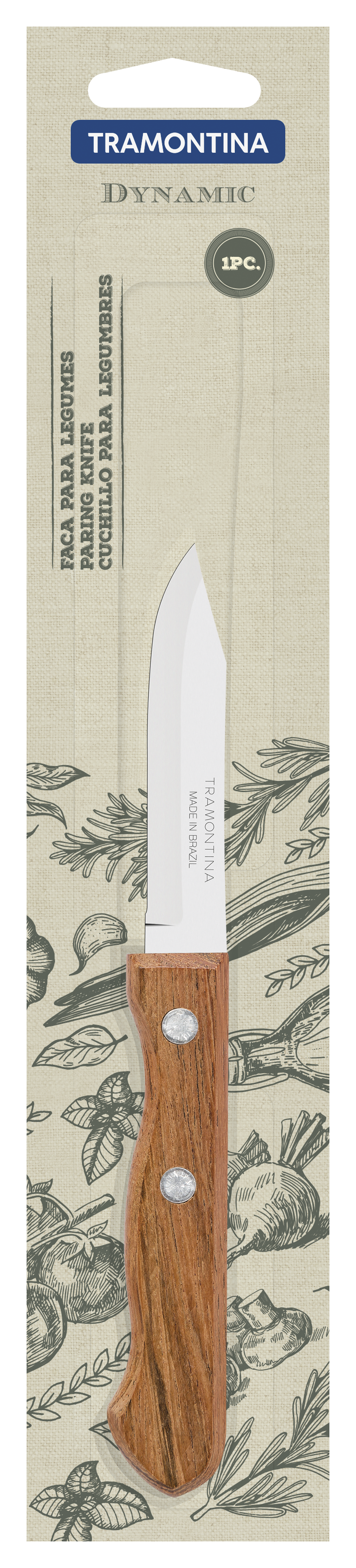 Dynamic Vegetable and Fruit Knife 7 cm/ 3in - Wood