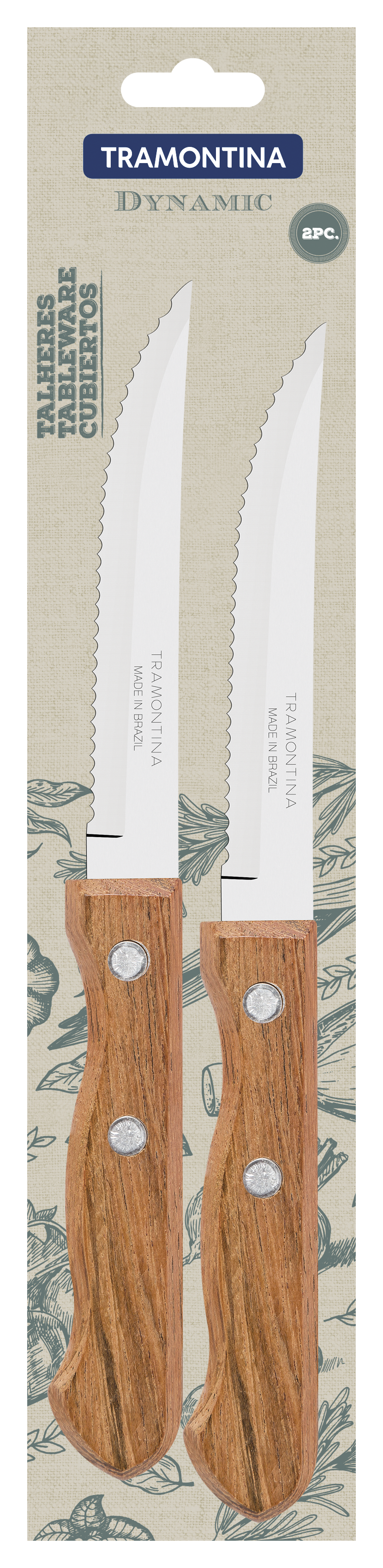 Dynamic Steak Knife 10 cm/ 4in Set Of 2 - Wood