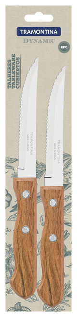 Dynamic Steak Knife 10 cm/ 4in Set Of 2 - Wood