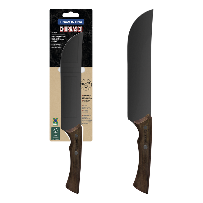 Churrasco Black Meat Knife 20 cm/ 8in - Wood