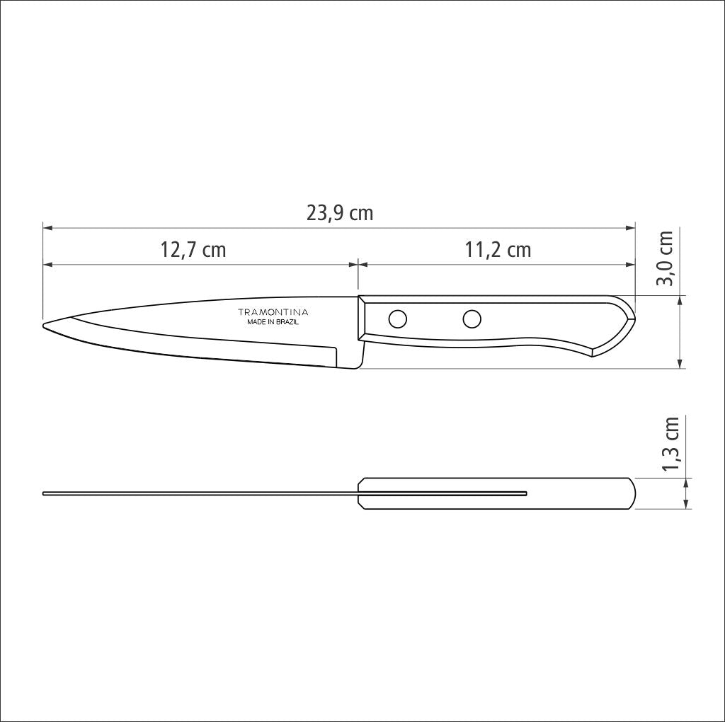 Dynamic Fish and Kitchen Knife 12 cm/ 5in - Wood