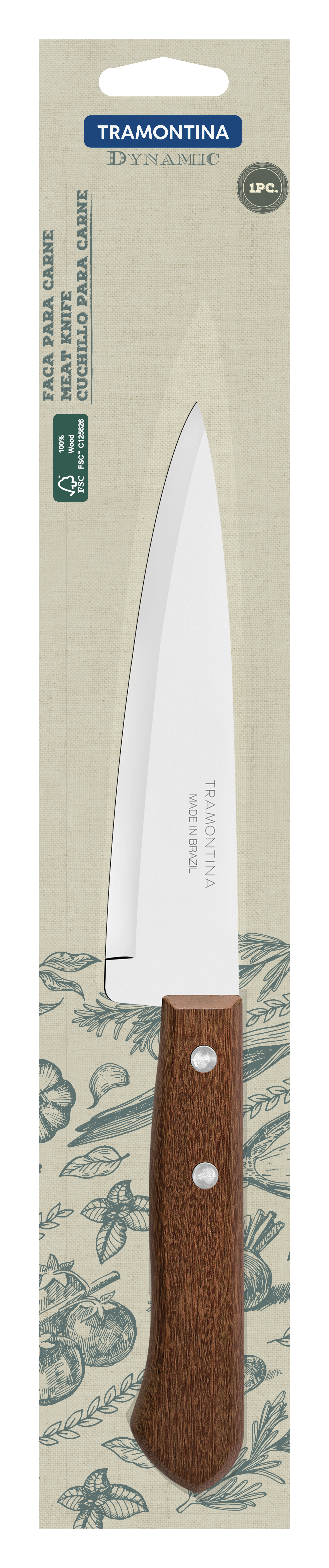 Dynamic Fish and Kitchen Knife 15 cm/ 6in - Wood