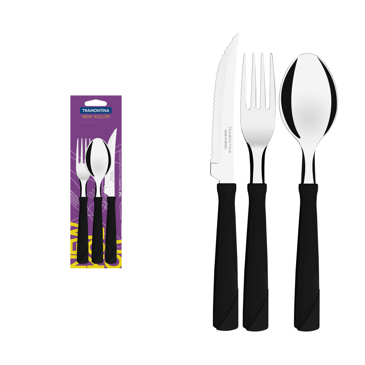 New Kolor Tableware Set 3 - Black