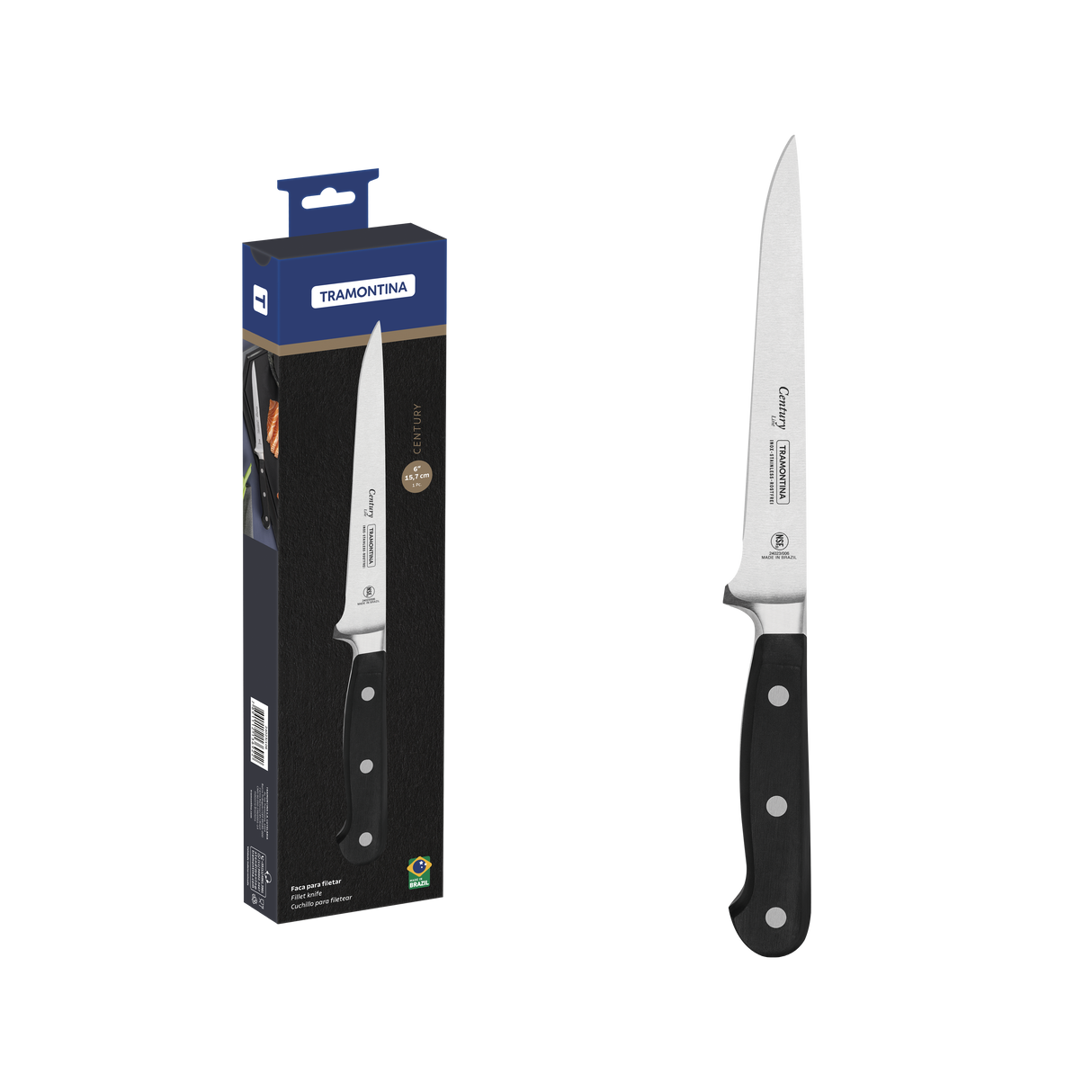 Century Filleting Knife 15 cm/ 6in - Black