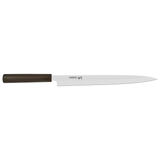 Tramontina India 33 cm brown Yanagiba knife for sushi with a sharp, slender blade perfect for precise slicing.