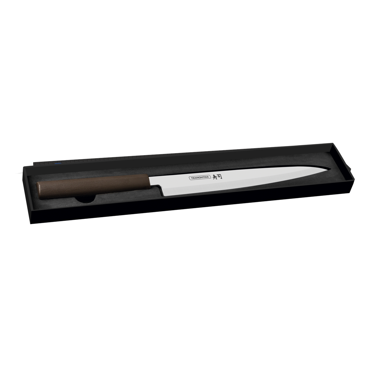 Tramontina India sushi yanagiba knife, 22 cm brown blade, traditional Japanese-style knife for precise sushi slicing.