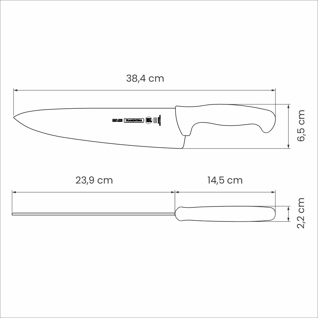 Professional Meat/ Chef Knife 25 cm/ 10in LH - Red