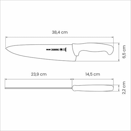 Professional Meat/ Chef Knife 25 cm/ 10in LH - Red
