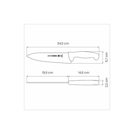 Professional Meat/ Chef Knife 20 cm/ 8in - Red