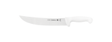 Tramontina 25cm white professional chef and meat knife with a sharp stainless steel blade and ergonomic handle.