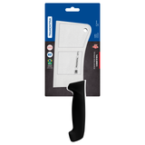 Black 15 cm Tramontina India professional cleaver knife with a sturdy handle and sharp blade for heavy-duty chopping.