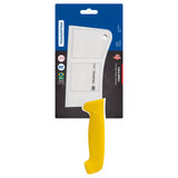 Yellow Tramontina India 15 cm professional cleaver knife, with a sturdy handle and sharp blade for heavy-duty chopping.
