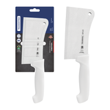 White 15 cm Tramontina India professional cleaver knife with a sturdy blade and ergonomic handle for precise chopping.
