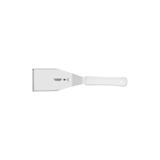 White Tramontina India 15 cm hamburger spatula with a sturdy handle, ideal for flipping burgers and grilling tools.
