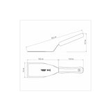 White Tramontina India 15cm hamburger spatula with a sturdy handle, ideal for grilling and flipping burgers.