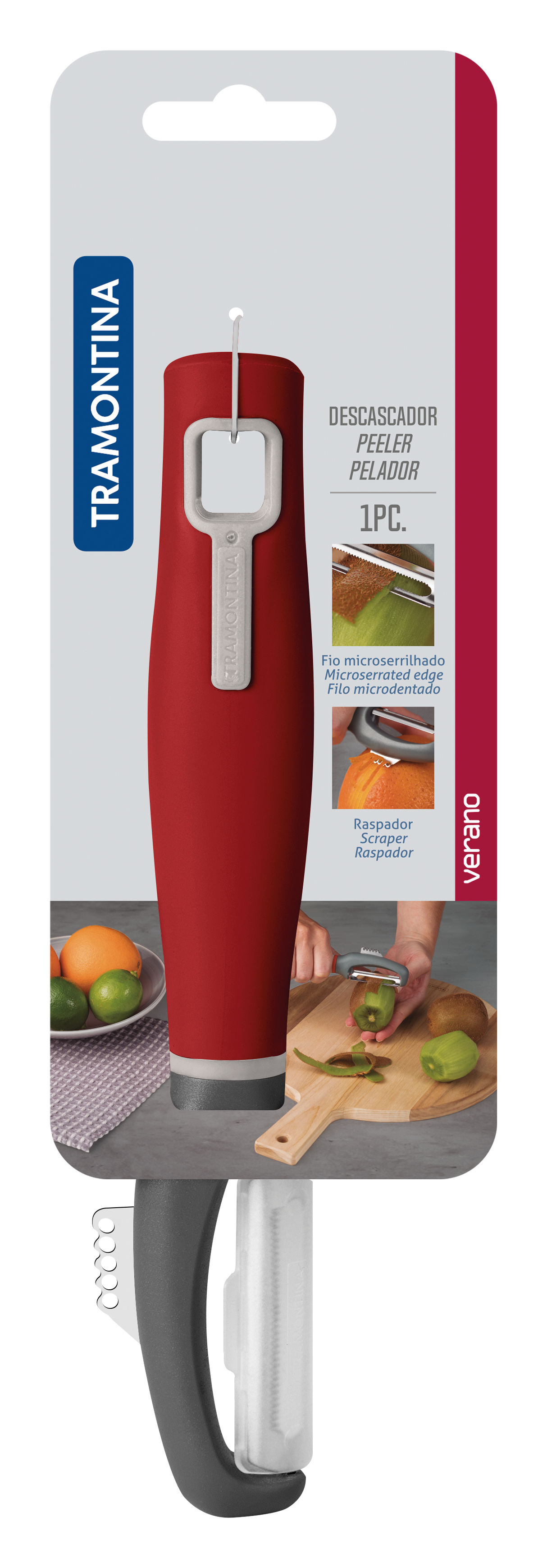 Verano Peeler Microserrated Edge - Red