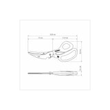 Black Tramontina India carving scissors with stainless-steel blades and polypropylene handle, 8-inch length.