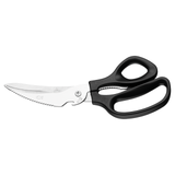 Black Tramontina India Supercut Kitchen Scissors, 20 cm (8 inch) with stainless steel blades, designed for precise kitchen cutting tasks.