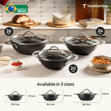 Tramontina Heritage Iron Kadai with Lid 20 cm