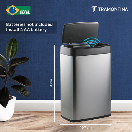 Trash Bin Encore Sensor Bin 49 Litre Square