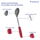 Utilitá Nylon Rice Spoon with Red Polypropylene Handle