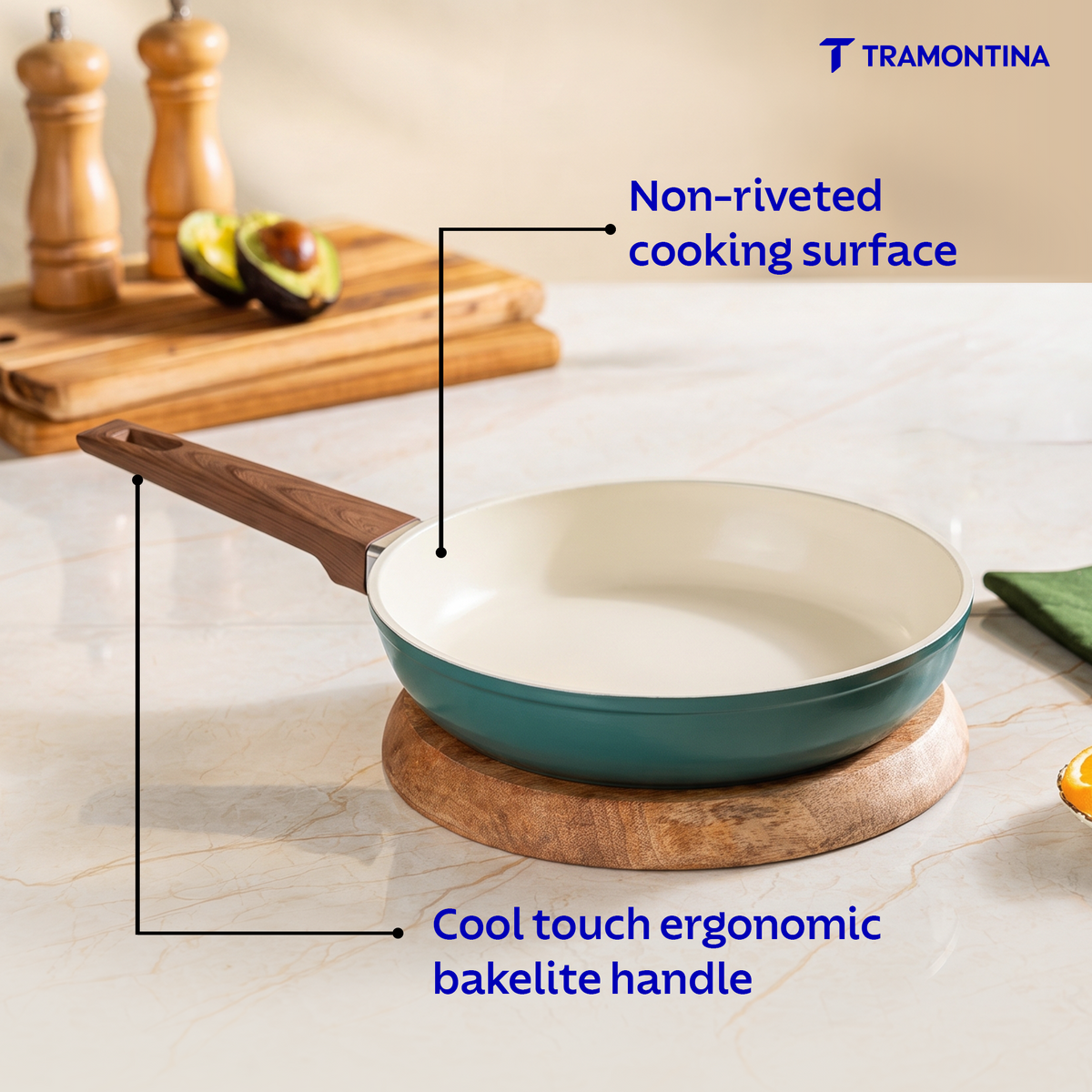 Tramontina Spectra Forged Fry Pan 20 cm C1 with black nonstick interior and handle