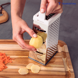 Utilitá 4-Sided Grater in Stainless Steel with White ABS Handle