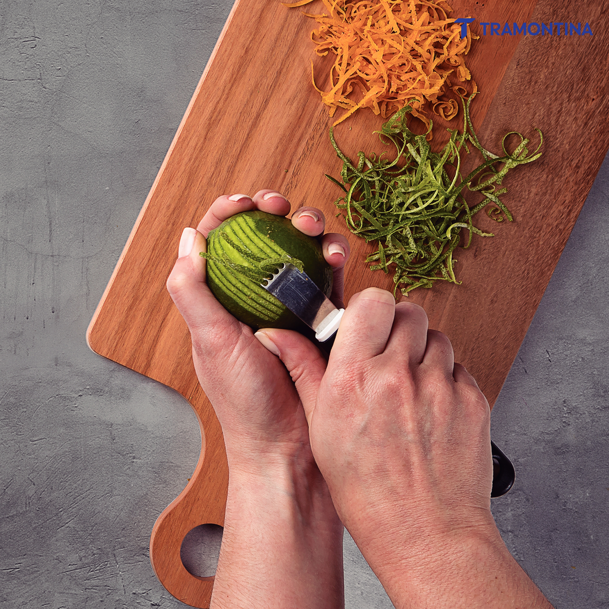 Utilitá Stainless Steel Lemon Grater with Black Polypropylene Handle