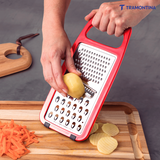 Utilitá Stainless Steel and ABS Grater with Rubberized Base, Red