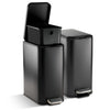 Tramontina Set of 2 -7.6 Litre Stainless Steel Pedal Slim - Black