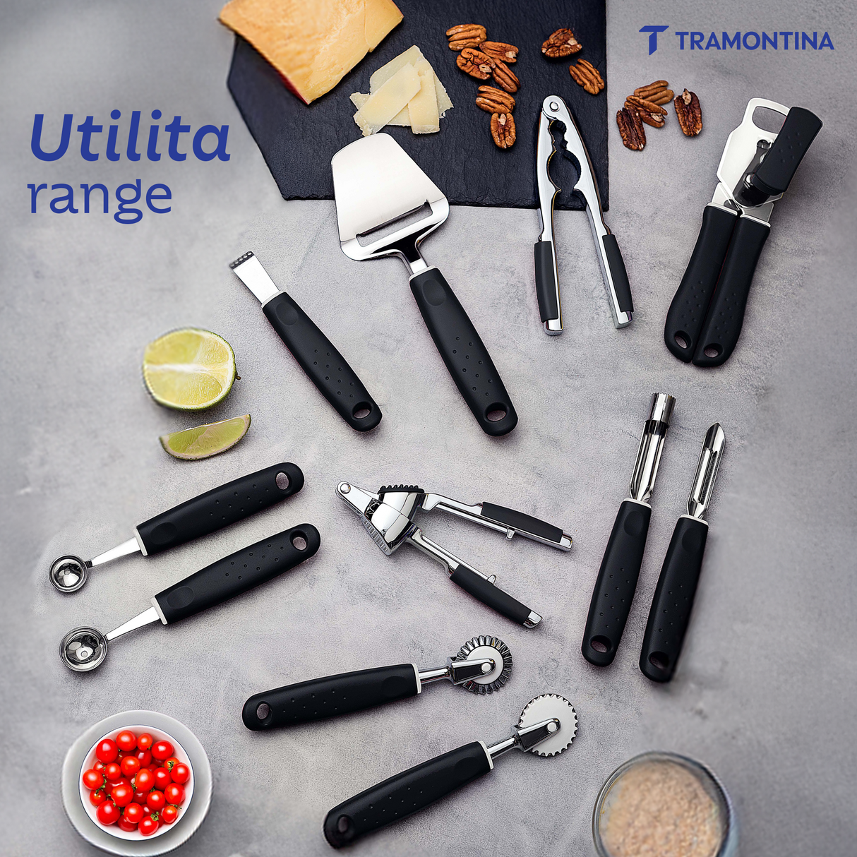 Utilitá 4-Sided Grater in Stainless Steel with White ABS Handle
