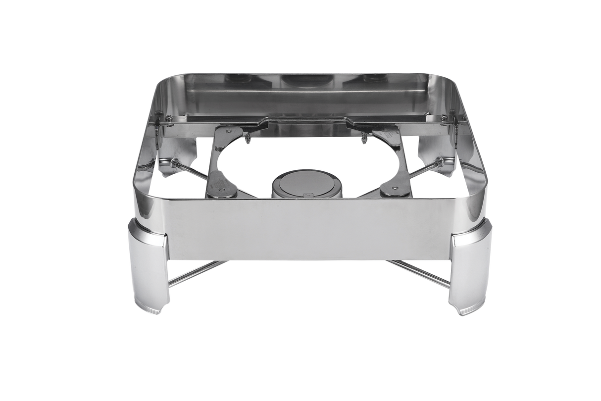 Stainless steel Tramontina Bain-Marie GN 2/3 chafing dish stand without burner, with a sleek, sturdy design for catering.