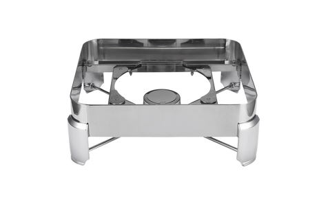 Stainless steel Tramontina Bain-Marie GN 2/3 chafing dish stand without burner, with a sleek, sturdy design for catering.