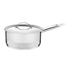 Professional Stainless Steel Saucepan with Triple Bottom and Flat Lid, 14 cm, 1.1 L