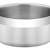 Professional Deep Casserole in Stainless Steel with Triple Bottom, without Lid, 36 cm, 22.3 L