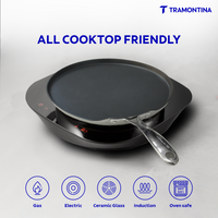 Tramontina India Fusao ceramic reinforced 28cm dosa tawa with 3mm thickness, non-stick surface for perfect dosa cooking.