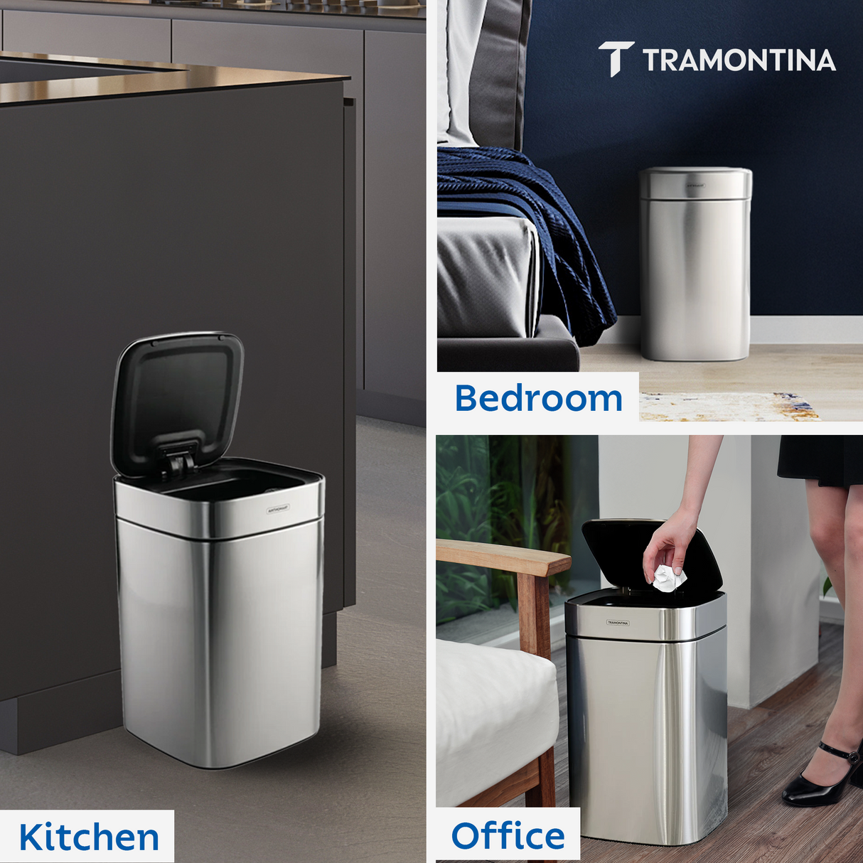 Trash Bin Encore Sensor Bin 12 Litre Square